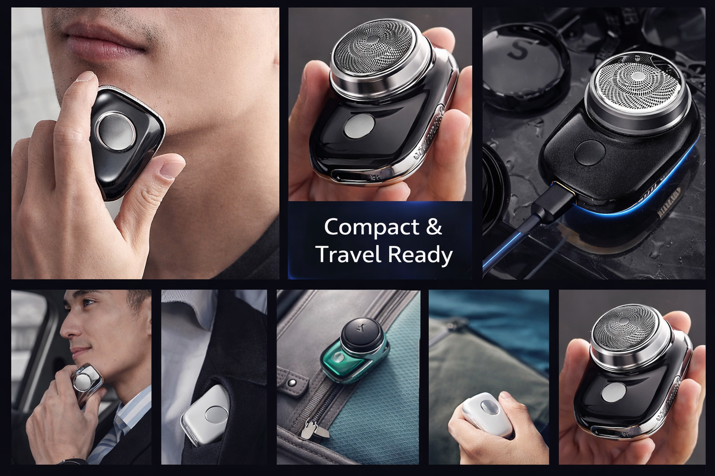NexAura Mini Electric Shaver – USB Rechargeable & Waterproof