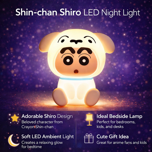Shin-chan Shiro LED Night Light – Cute Anime Bedside Lamp