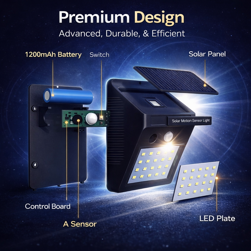 NexAura Smart Solar Motion Sensor Security Light