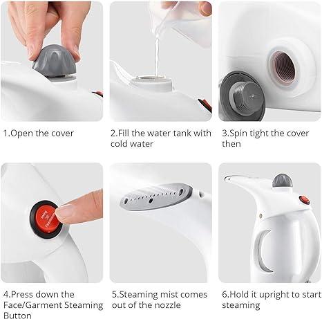 Nexaura Handheld Garment & Facial Steamer – Compact Travel Steamer