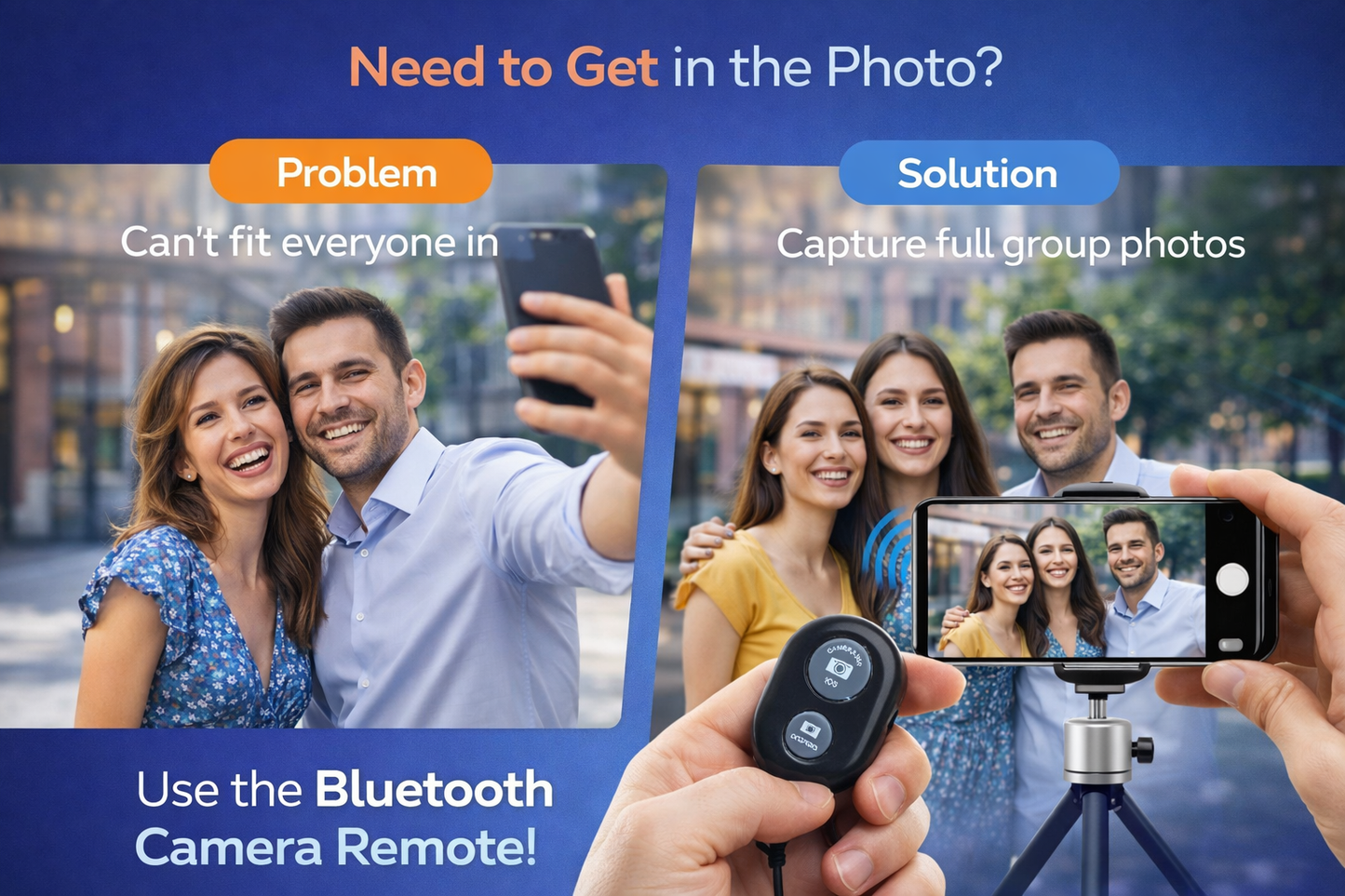 NexAura Wireless Bluetooth Camera Remote Shutter