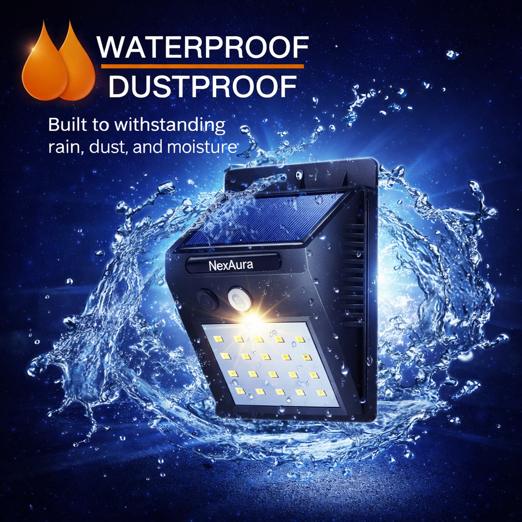 NexAura Smart Solar Motion Sensor Security Light