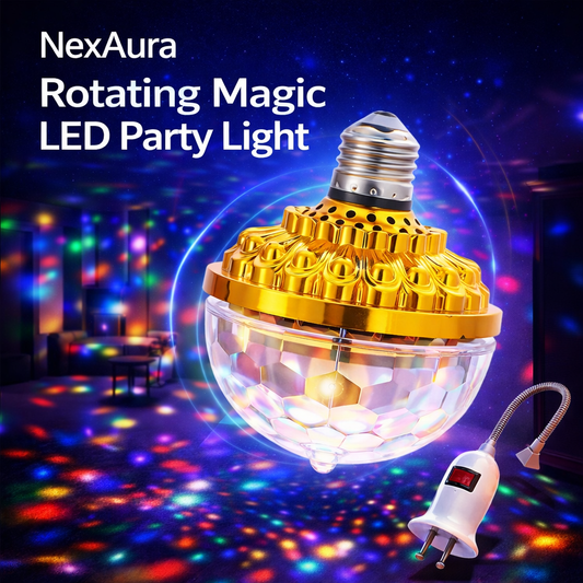 NexAura PrismGlow Rotating LED Party Light