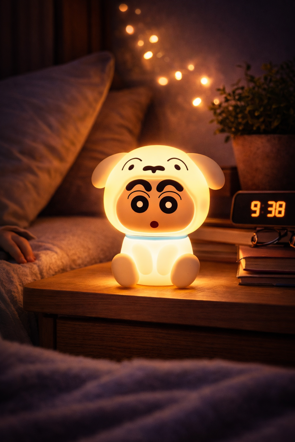 Shin-chan Shiro LED Night Light – Cute Anime Bedside Lamp