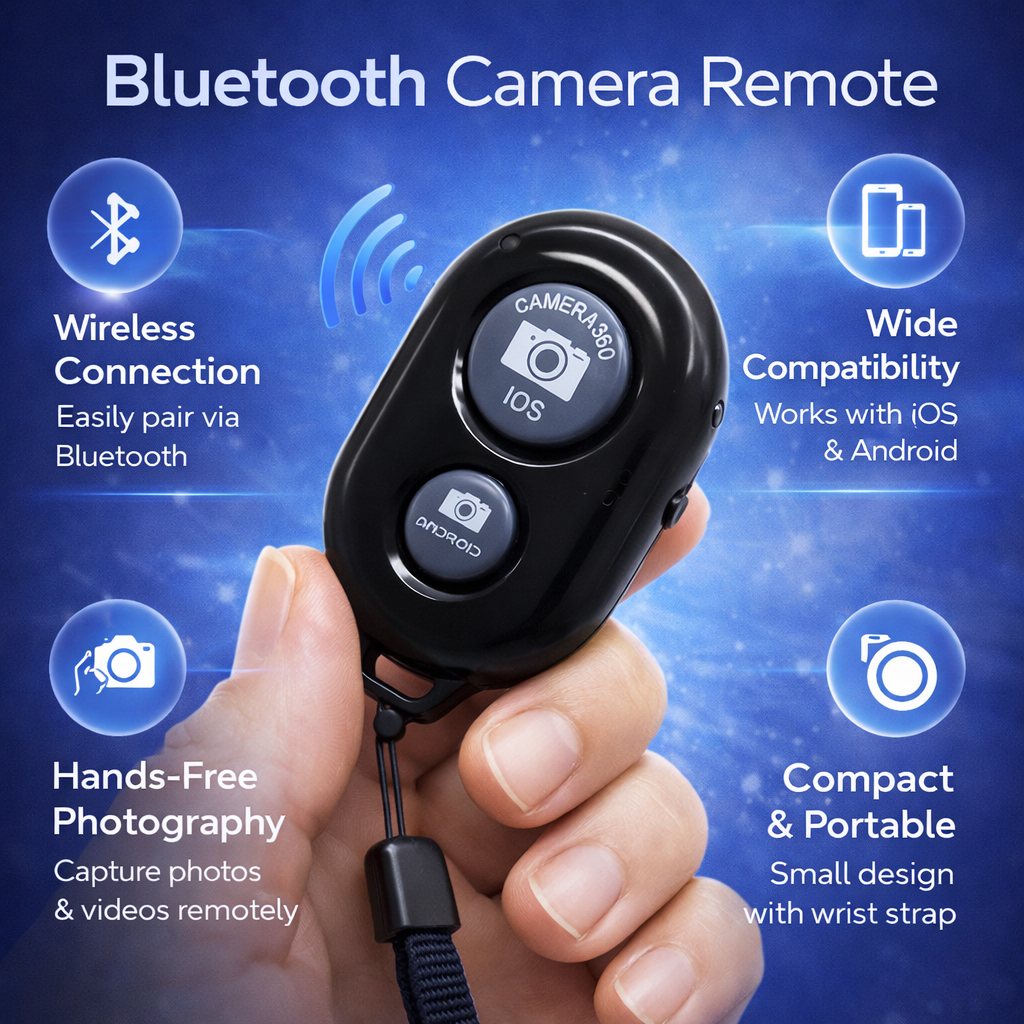 NexAura Wireless Bluetooth Camera Remote Shutter